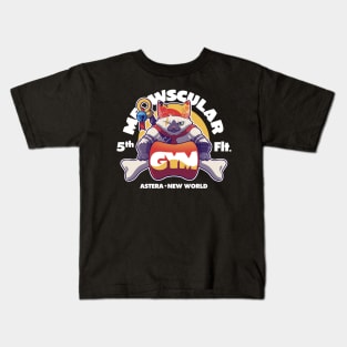 Meowscular Gym Kids T-Shirt